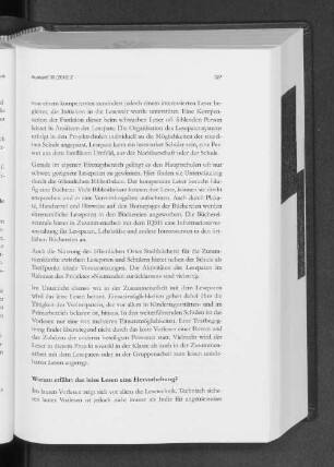 Warum erfährt das leise Lesen eine Hervorhebung?