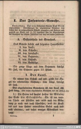 I. Das Infanterie-Gewehr