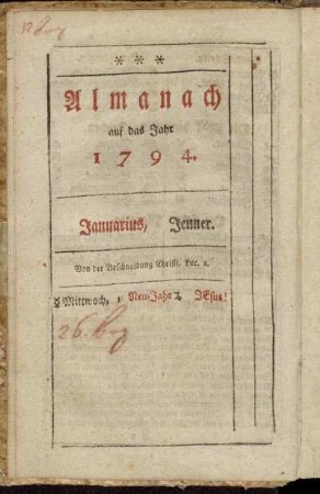 Januarius, Jenner.