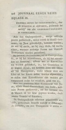 Bijlage III. Ordres omtrent het ceremonieel, ...