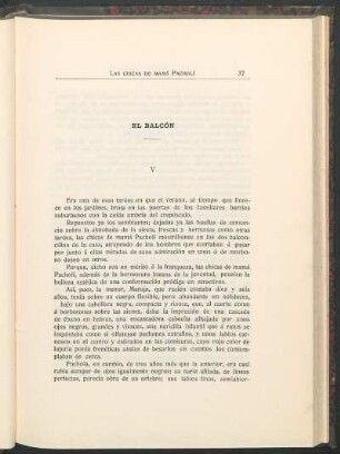 V El balcón