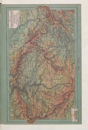 Karte der Sudetenländer Böhmen, Mähren und Schlesien