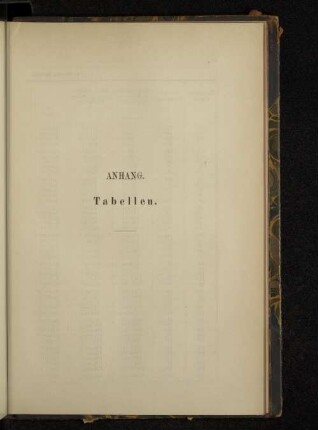 Anhang. Tabellen.