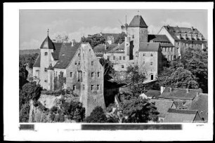 Blick auf Jugendburg und Stadt Hohnstein