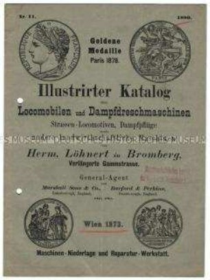 Illustrirter Katalog über Locomobilen und Dampfdreschmaschinen