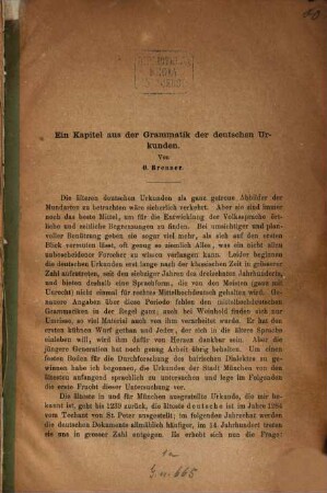 Ein Kapitel aus der Grammatik der deutschen Urkunden