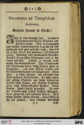 Nicodemus ad Theophilum