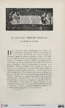 4. Pér. 15.1919: Un nouveau primitif français au musée du Louvre