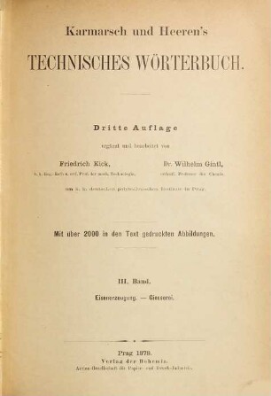 Karmarsch und Heeren's Technisches Wörterbuch. 3