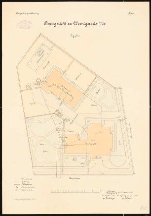 Amtsgericht und Gefängnis, Wernigerode: Lageplan 1:200