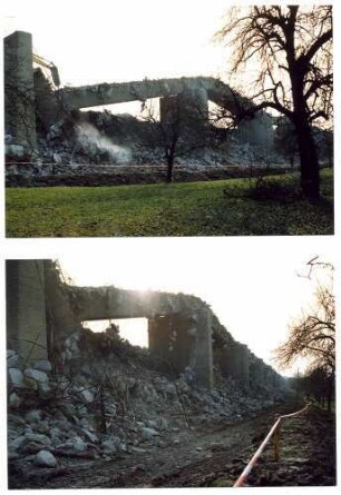Abbruch des alten Aichelbergviadukts