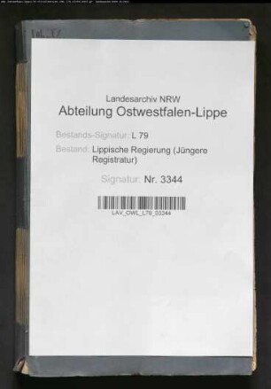 Kommunalwegebau im Amt Oerlinghausen - Generalia -, Band 11