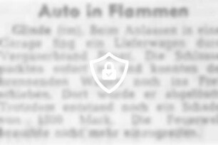 Auto in Flammen
