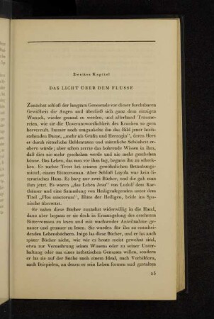 Zweites Kapitel Das Licht über dem Flusse