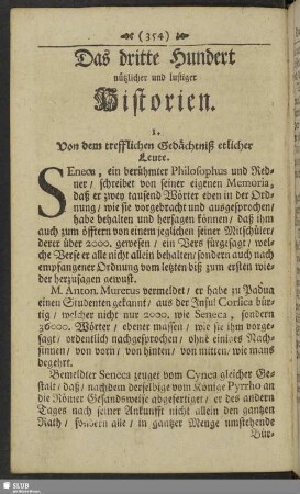 Das dritte Hundert nützlicher und lustiger Historien