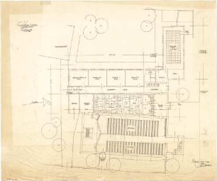 Gsaenger, Gustav; München - Großhadern, Ebernburgstr.; Ev. Notkirche, Reformations - Gedächtnis Kirche - Grundriss EG