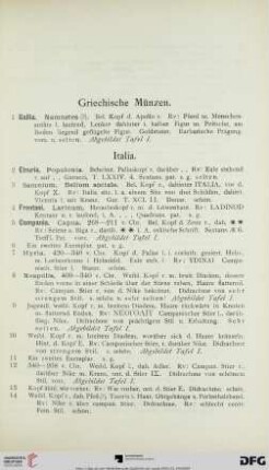Griechische Münzen (Nr. 1-499)