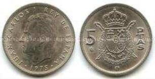 Spanien, 5 Pesetas