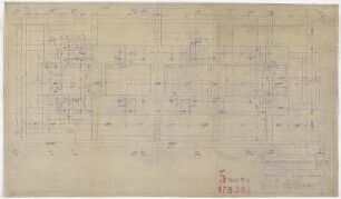 Fundament Maschine II Tischplatte, Schalplan