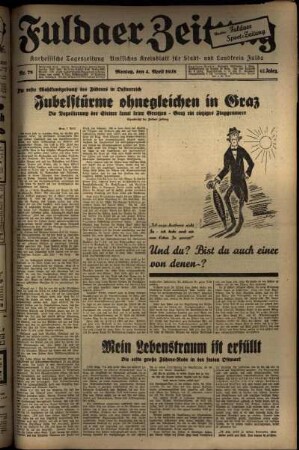 Ausgabe vom Montag, den 04. April 1938.