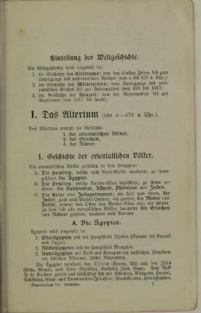 1. Geschichte der orientalischen Völker