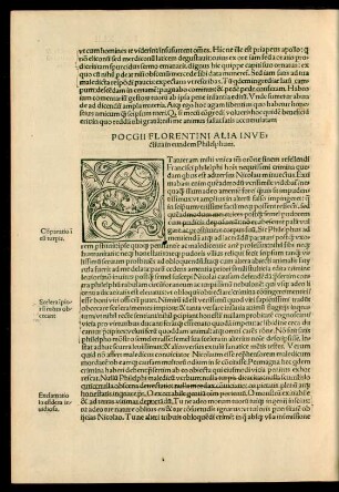 Pocgii Florentini Alia Invectiva in eundem Philelphum.