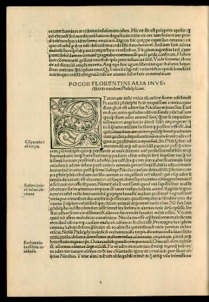 Pocgii Florentini Alia Invectiva in eundem Philelphum.