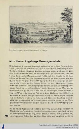 Augsburgs Mozartgemeinde.