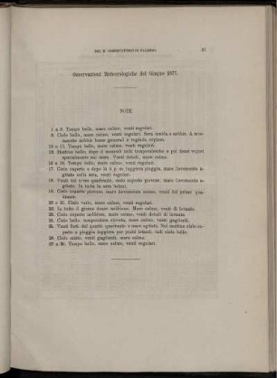 Osservazioni Meteorologiche del Giugno 1877.