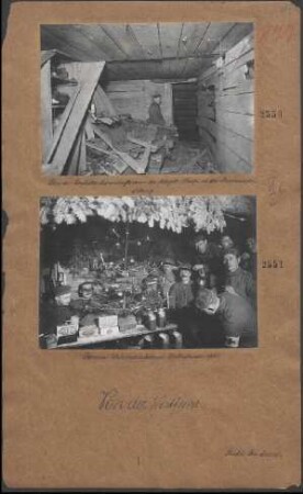Senones: Weihnachtsfeier im Unterstande 1915
