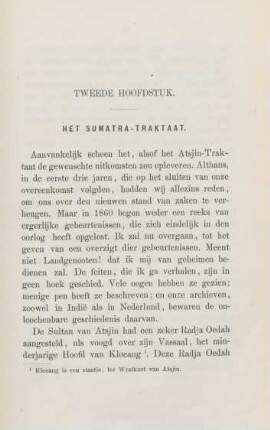 Tweede hoofdstuk. Het Sumatra-traktaat