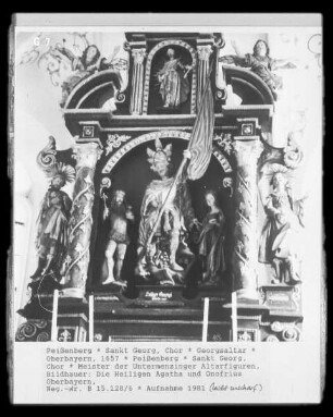 Georgsaltar — Die Heiligen Agatha und Onofrius