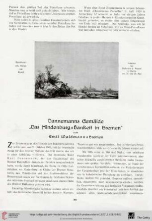 9/10: Dannemanns Gemälde "Das Hindenburg-Bankett in Bremen"