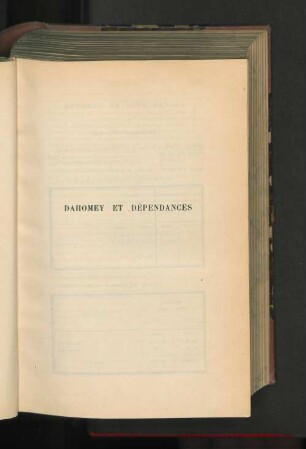 Dahomey Et Dépendances.