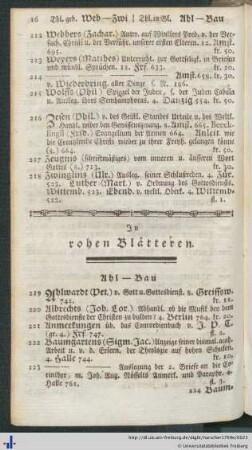 In rohen Blätteren.