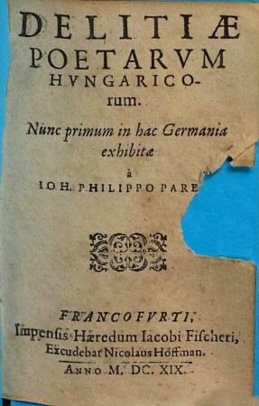 Delitiae Poetarum Hungaricorum
