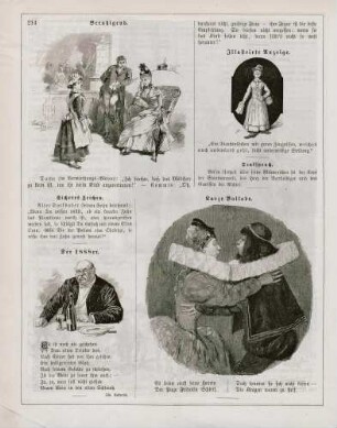 "Beruhigend" "Illustrirte Anzeige" "Der 1888er" "Kurze Ballade"