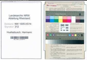 Entnazifizierung Hermann Huelsebusch , geb. 30.08.1900 (Postschaffner)