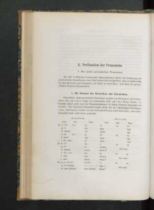 I. Der nicht-persönlichen Pronomina