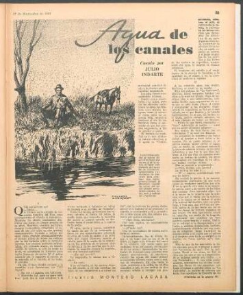 Agua de los canales : Cuento por Julio Indarte