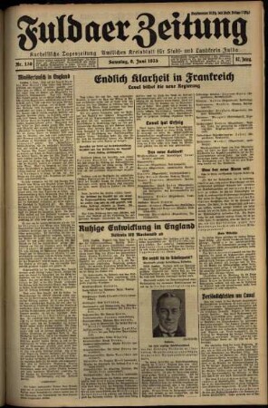 Ausgabe vom Samstag, den 08. Juni 1935.