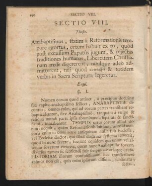 Sectio VIII.
