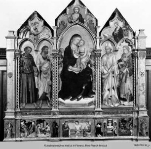 Triptychon : Triptychon: Mittelteil und Altarflügel