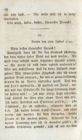 38. Berlin den 8ten Julius 1799.