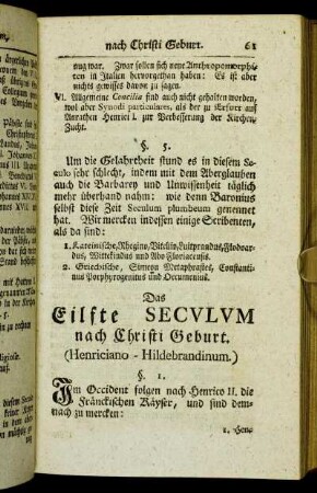 Das Eilfte Seculum nach Christi Geburt. (Henriciano-Hildebrandinum.) - Das Zwölfte Seculum nach Christi Geburt. (Suevico-Waldense.)