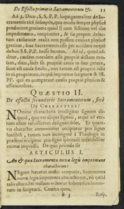 Articulus I. An & quae Sacramenta novae legis imprimant characterem?