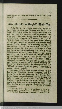 Kreisdirektionsbezirk Budissin