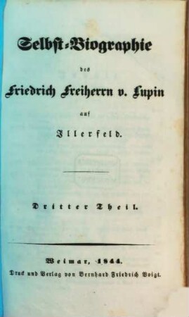 Selbst-Biographie des Friedrich Freiherrn v. Lupin auf Illerfeld. 3