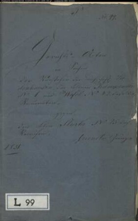 Lüdenhausen, Dorfschaft, Vorsteher Kampmeier Nr. 1 und Wessel Nr. 42 zu Lüdenhausen gegen Starke Nr. 25 zu Lüdenhausen - Grenze