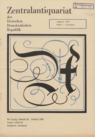 Nr. 1085: Musik - Literatur
